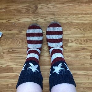 Fourth of July boot slippers